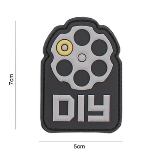 Gumová nášivka 101 Inc Do It Yourself - šedá