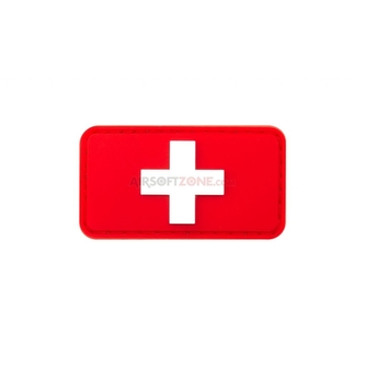 Gumová nášivka Jackets to Go vlajka Švýcarsko - barevná