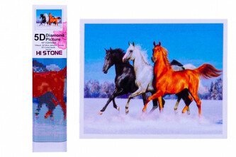 Norimpex Diamantové malování Koňské trio 30x40cm