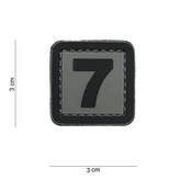 Gumová nášivka 101 Inc číslo 7 - šedá