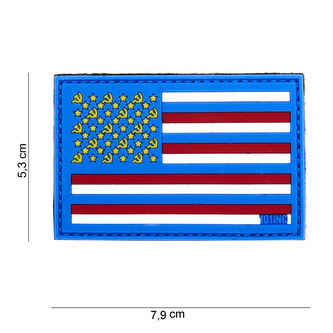 Gumová nášivka 101 Inc Soviet United - modrá
