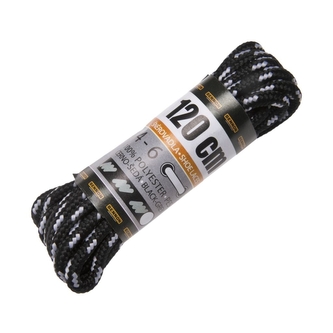 Tkaničky do bot Bennon Laces Camo 120 cm - černé-šedé, 120