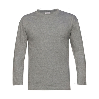 Triko s dlouhým rukávem B&C Exact - šedé, S