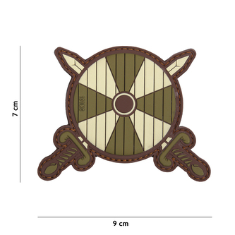 Gumová nášivka 101 Inc Viking Shield - olivová