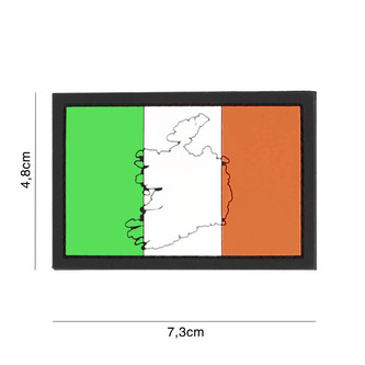 Gumová nášivka 101 Inc vlajka Irsko s obrysem - barevná