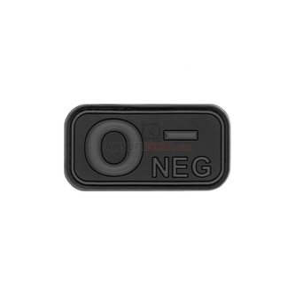 Gumová nášivka Jackets to Go krev 0 NEG - šedá