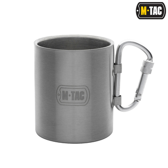 Hrnek s karabinovým uchem M-Tac Thermo Carabiner - stříbrný