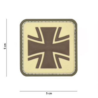 Gumová nášivka 101 Inc German Cross - coyote