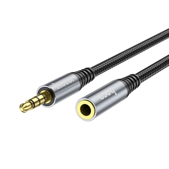 Kabel AUX HOCO (UPA20) Jack 3,5mm samec do samice, 2m černý