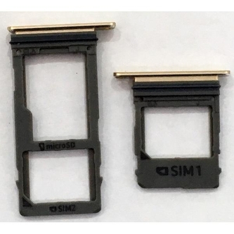 Držák (šuplík) SIM Samsung A530 Galaxy A8 (2018) gold