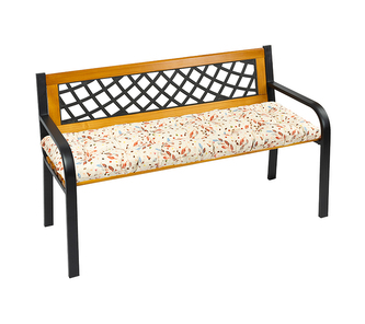 Sedák na lavici prošívaný - Lísteček hnědá, béžová - 40x120 cm