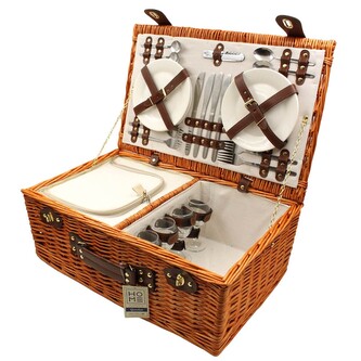 Piknikový koš pro 4 osoby 6394 - rustikální Piknikový koš pro 4 osoby 6394 - rustikální