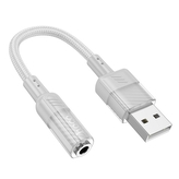 Adaptér HOCO (LS37) USB adaptér na Jack 3,5 mm (samice) barva šedá