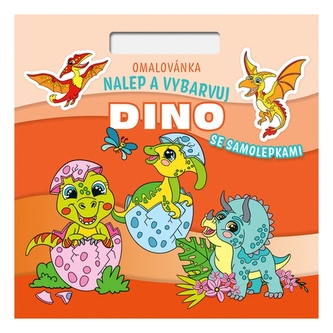 Omalovánka Čtverec - Nalepuj a vybarvuj! Dino
