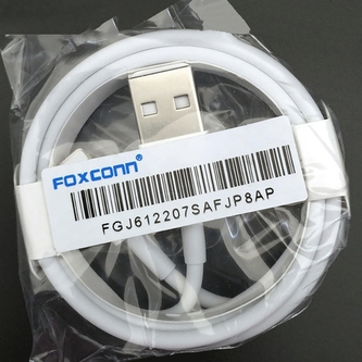 Datový kabel USB A na Lightning (8-pin), Foxconn, délka 1m, barva bílá