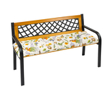 Sedák na lavici prošívaný - Levandule fialová, žlutá - 40x120 cm