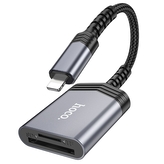 Čtečka paměťových karet HOCO UA25 pro Lightning, barva šedá