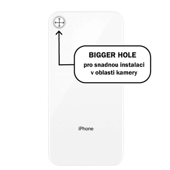 Kryt baterie iPhone XR white - Bigger Hole
