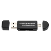 Čtečka paměťových karet (CR03) OTG + Micro USB, SD + Micro SD, barva černá