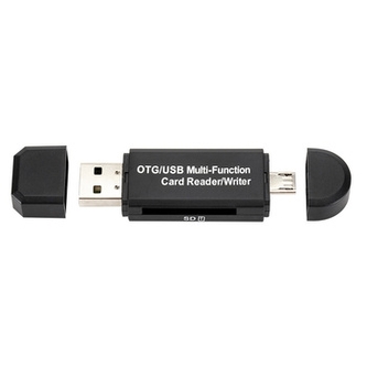 Čtečka paměťových karet (CR03) OTG + Micro USB, SD + Micro SD, barva černá