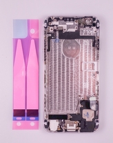 Kryt baterie + střední iPhone 6  silver / white - OSAZENÝ