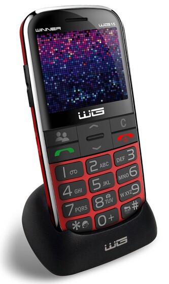 Telefon pro seniory WG15 C (Červený)