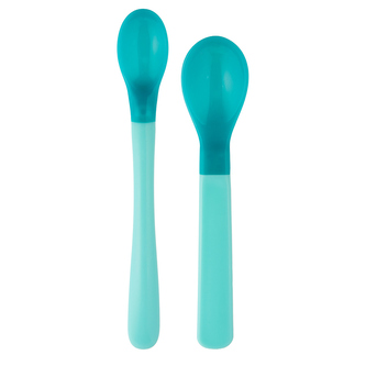 Canpol babies Plastové lžičky TERMO 2ks tyrkysové