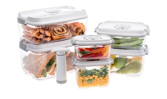 STATUS XXL family set vakuových dóz 178620, bílá