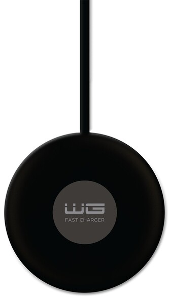 Bezdrátová FAST 15W nabíječka kulatá stolní-wireless (Černá)