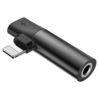 Mini adapter Lightning na 3.5mm audio jack (Černý)