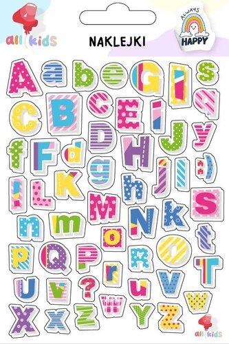 Naklejki dla dzieci Kolorowe literki