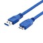 Datový kabel propojovací USB-A (USB 3.0 male) + USB Micro-B (male) - 1,5m (Modrý)