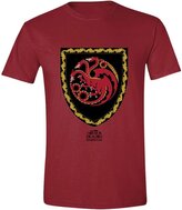 Pánské tričko House of the Dragon|Rod Draka: Dračí štít (XL) červená bavlna