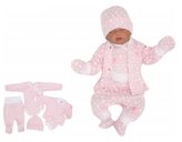 Z&Z 5-dílná soupravička do porodnice Hvězdička, růžová, vel. 56; 56 (1-2m)