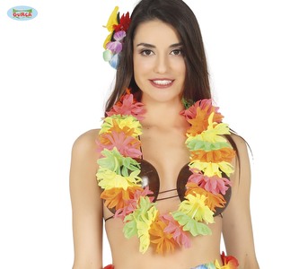 Barevný fluorescenční havajský věnec