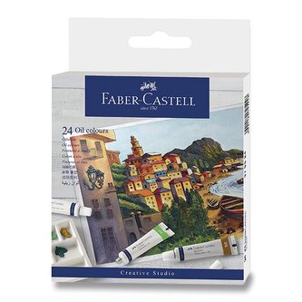 Olejové barvy Faber-Castell 24 barev, tuba 9 ml