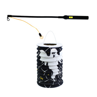 Lampion Halloween 15 cm se svítící hůlkou 40 cm