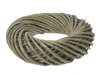 Proutěný věnec 25 cm šedý