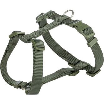 H-postroj PREMIUM, olivově zelená - S-M:hruď:42-60cm/15mm