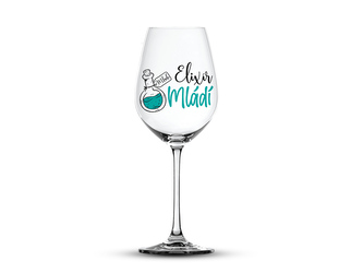 Nekupto Vtipná sklenice na víno s potiskem Elixír mládí