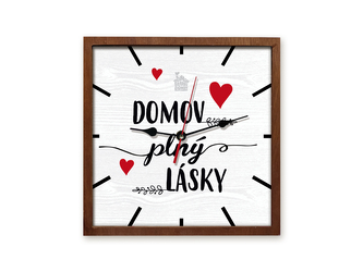 Nekupto Dárkové hodiny čtvercové Domov plný lásky Sladký domov