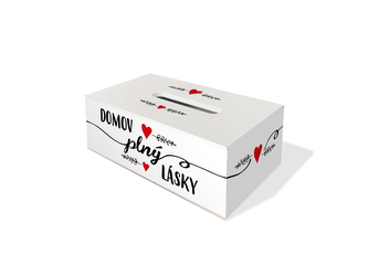 Nekupto Dřevěná krabička na ubrousky Domov plný lásky Sladký domov