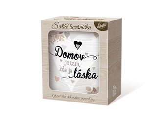 Nekupto Svítící dekorace lucerna Domov je tam, kde Sladký domov