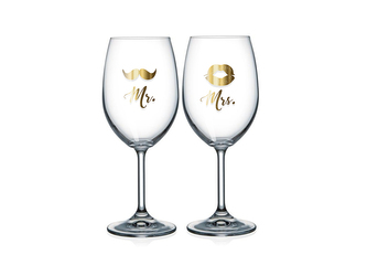 Nekupto Sklenice na víno pro pár Mr. a Mrs.