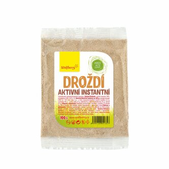 Droždí aktivní - instantní kvasnice 100 g Wolfberry