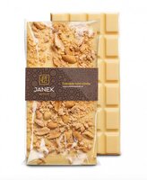 Čokoládovna Janek JANEK Bílá čokoláda s arašídy 100g