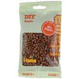 BIO korálky v sáčku hnědé 1.000ks MIDI