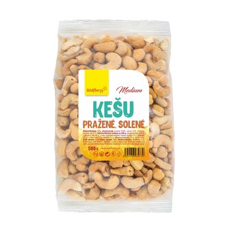 Kešu pražené solené medium 500 g Wolfberry