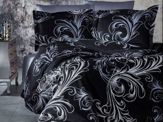 Francouzské povlečení Satén 240x220, 70x90cm Atlantis black Francouzské povlečení Satén 240x220, 70x90cm Atlantis black