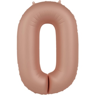 Foliová číslice - saténově starorůžová 0 - 86 cm